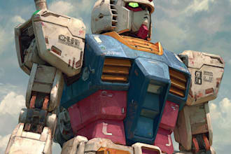 create retro mecha or scifi gundam art