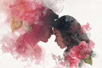 draw and paint watercolor potrait illustrations