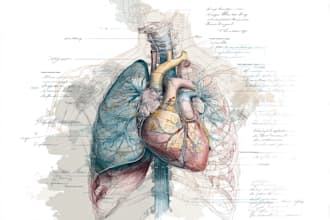 illustrate custom realistic medical art for commercial use