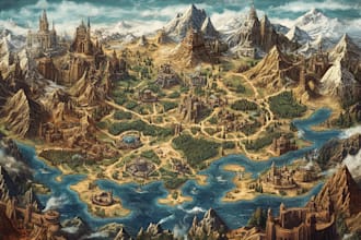 fantasy map illustration map maker rpg fantasy world map