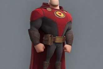 design your realistic superhero cartoon portrait