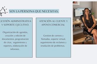 ofreceré atención al cliente y soporte virtual profesional para tu negocio