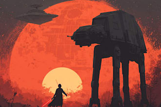 create star wars and sci fi illustration