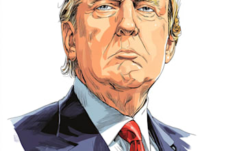 illustrate political cartoon and caricature