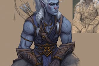 draw a warcraft or dnd character art