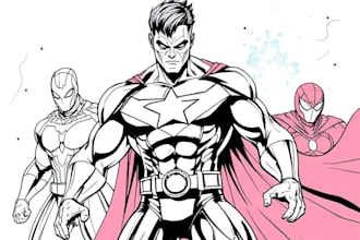 draw your very own superhero or villain in marvel style