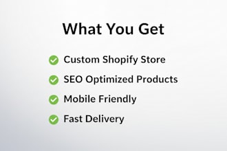 create and design a professional shopify store that sells