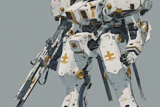 make detailed mecha concept art