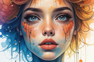 draw a watercolor portrait