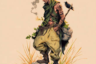 design fantasy character art and character art
