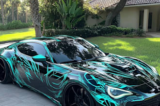 design vinyl car wrap, van wrap, vehicle graphics and car