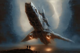 design a sci fi spaceship design