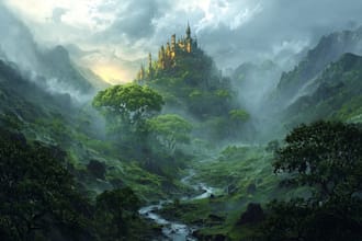 design fantasy magical landscape and all concept art