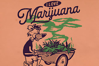 professional cannabis marijuana or weed logo design