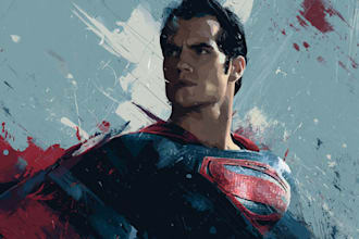 turn your portrait into a comic superhero caricature art