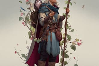 do character art, dnd, and game art