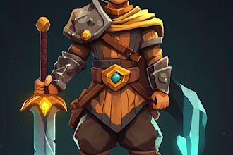 make 2d game character design and animation