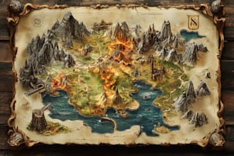 make a high quality digital fantasy map