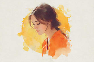 do digital watercolor illustration