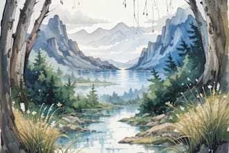 paint your portrait with awesome original watercolor
