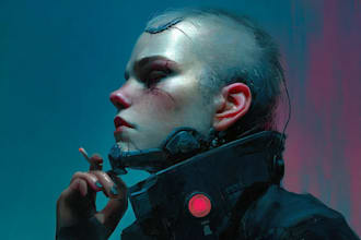 design stunning sci fi portrait art