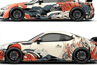 make a  awesome car wrap design and vehicle wrap design