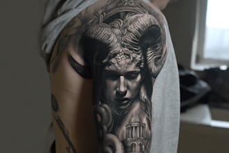 do greek mythology customized realism tattoo design