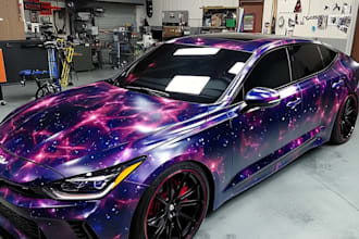 do  car wrap design, van wrap design, vehicle wrap design