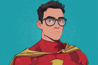 create superhero cartoon character for you