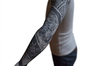 create a tattoo design of tattoo sleeve