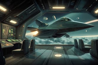 illustrate spaceships and sci fi vehicles