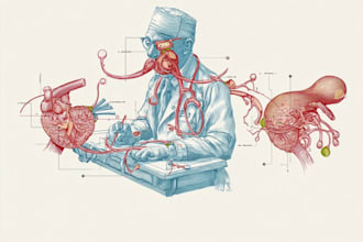 draw exercise, medical and anatomy illustrations