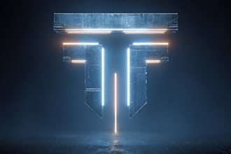design futuristic cyberpunk logo or typography