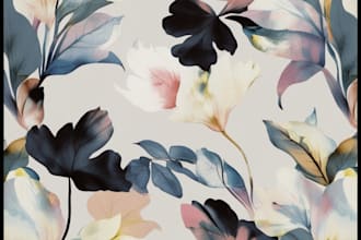 make new water color design seamless and printable high quality