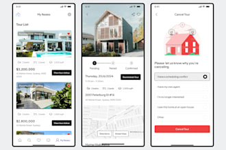 property listing app, real estate app, agent app, broker app, house rental app