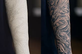 create a tattoo design of tattoo sleeve