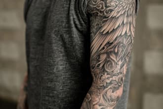create a tattoo design of tattoo sleeve
