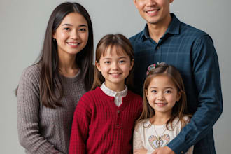 do realistic family portrait, couple art