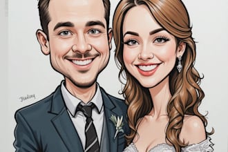 draw caricatures for couples, families, weddings