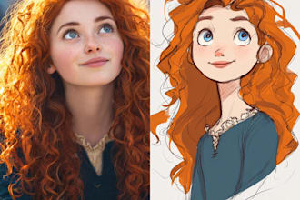 do disney cartoon portrait