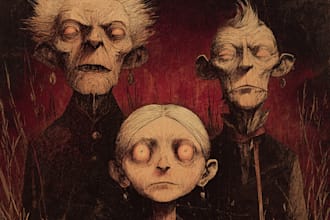 illustrate handmade horror monsters and characters