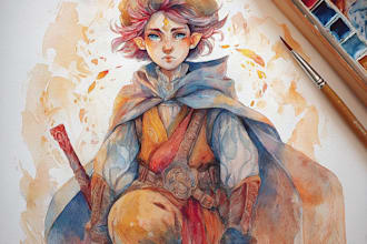 watercolor painting illustration and clipart