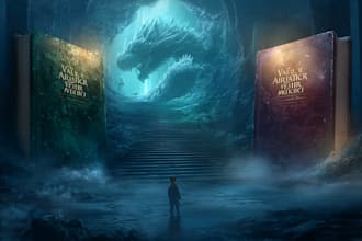 create an epic fantasy book cover