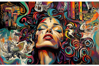 create custom graffiti art designs murals and wall arts