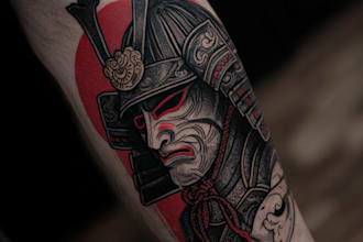 draw japanese traditional tattoo design