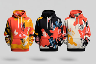 design trendy streetwear hoodie design with mockup