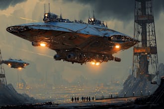 design a sci fi and spaceship design