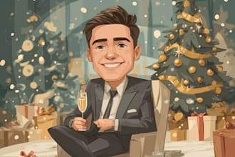 design modern christmas, greeting or holiday card
