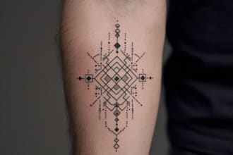 make a geometric tattoo design
