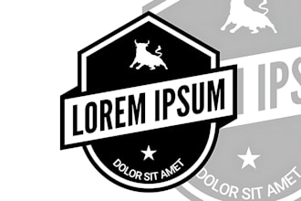 make modern bull dog palm tree beach bar logo